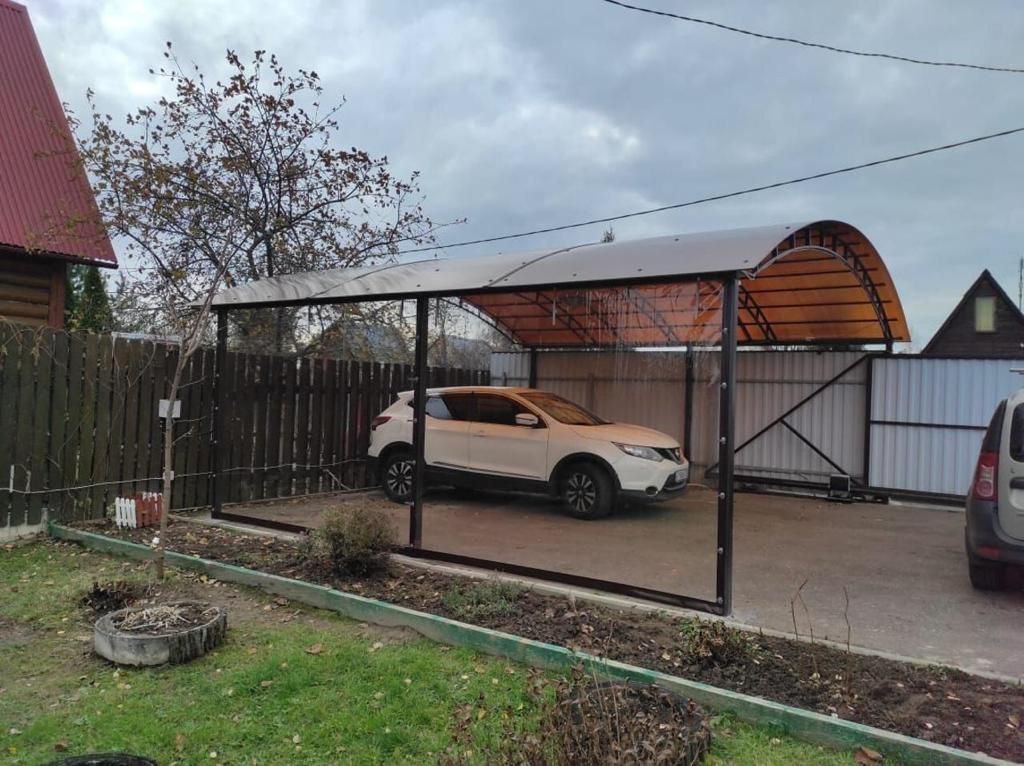 Прозрачные шторы ПВХ для навеса под автомобиль в Чистых Борах